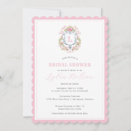 Convites Monograma de repouso floral do neuro | Bridal