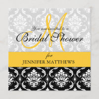 Monograma do amarelo do damasco do chá de panela