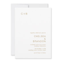 Monograma Dourado Casamento Moderno
