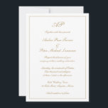 Convites Monograma Elegante Dourado Tudo Em Um Casamento<br><div class="desc">O estilo tradicional All In One Wedding Invitation com um design simples e clássico com seu monograma no topo junto com seus detalhes de casamento cercados por uma fronteira. Seus detalhes estão em um script elegante faux gold e podem ser alterados para qualquer cor que você desejar, clicando no botão...</div>