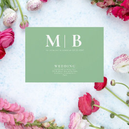 Convites Monograma elegante e simples sem pais