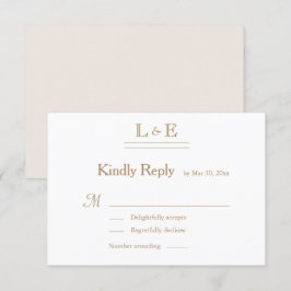 Convites Monograma em Ouro Branco Marfim Ampersand Casament