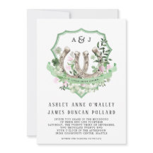 Monograma | Ferraduras de trevo Casamento botânico