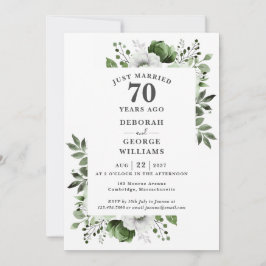 Convites Monograma Floral de Casamento de Platinum 70