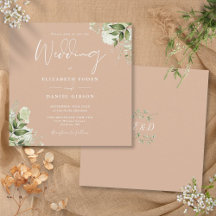 Monograma Floral de Verdejante Tan Quadrado Casame