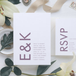 Convites Monograma Grande Ultra Puro e Branco Moderno