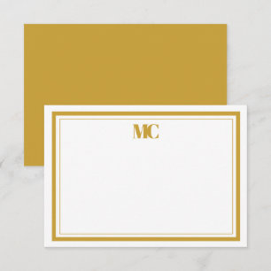 Convites Monograma Minimalista Dourado Branco Dois Limites