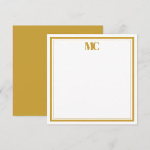 Convites Monograma Minimalista Moderno Branco Dourado Duas