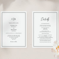 Monograma Minimalista Simples Tudo Em Um Casamento