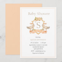Monograma Moderno Peach Crest Storages Baby