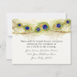 Convites Monograma Monograma de Penas de Peacock Modernas