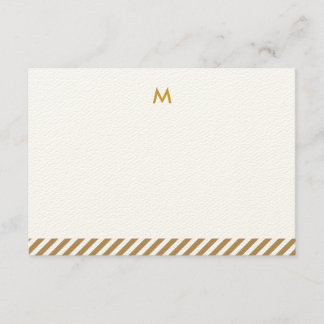 Convites Monograma personalizado Luxe moderno Notecards