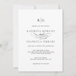 Convites Monograma - Script All in One Photo Wedding