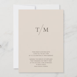 Convites Monograma Simples Moderno Misturar e Combinar Casa