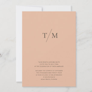 Convites Monograma Simples Moderno Misturar e Combinar Casa