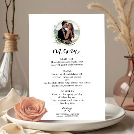Convites Monograma Vermelhos Eucalipto Menu Casamento