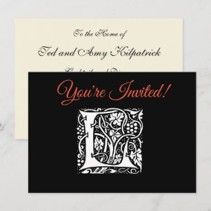 Convites Monograma Vintage L Art Nouveau