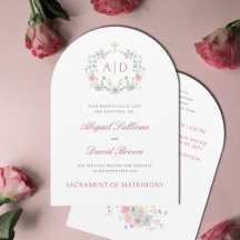 Monogramas de Moldura Floral Elegante Casamento Ca