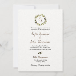 Convites Monogramas Molercola Azeitona Casamento