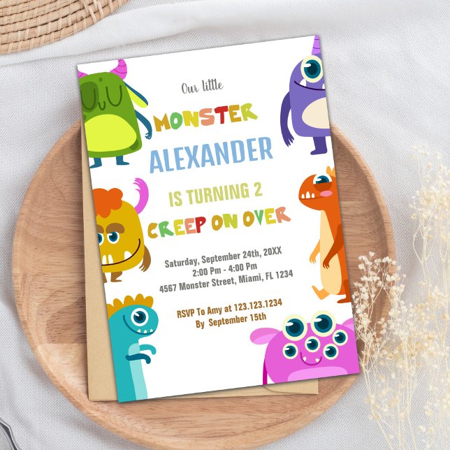 Convites Monster Birthday Invances (Monster Birthday Invitations)