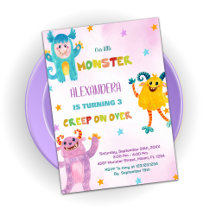 Monster Birthday Invisions pink roxo