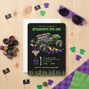 Convites Monster Jam - Aniversário do Grave Digger