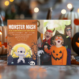 Convites Monster Mash Kids Birthday Party Halloween