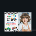 Convites Monster Truck Bash Colorful Grooved Kids Aniversár<br><div class="desc">BOOM,  SMASH,  CRASH É UM CAMINHÃO DE MONSTRO! CAMINHÕES VERMELHOS E BRANCOS COLORIDOS COM PADRÃO RETRO DE ESTILO BRANCO NEGRO E BRANCO ESTABILIZADOS PARA CRIANÇAS DE ANIVERSÁRIO</div>