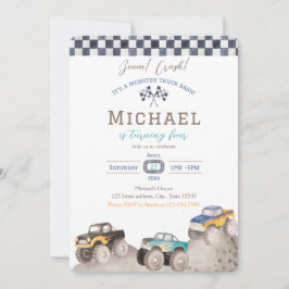 Convites Monster Truck Birthday Invitation
