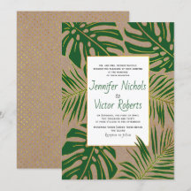 Monstera tropical, palma de palma folhas de papel 