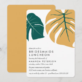 Convites Monstera Yellow | Bridesmaids Luncheon Wedding