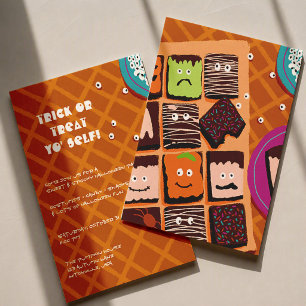 Convites Monstro de Doce Fofo Festa de Halloween Doces ou T