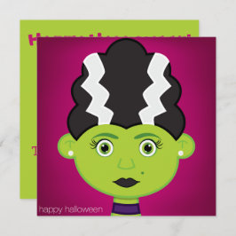 Convites Monstro de menina verde