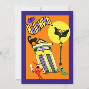 Convites Monstro do pântano Cajun Halloween