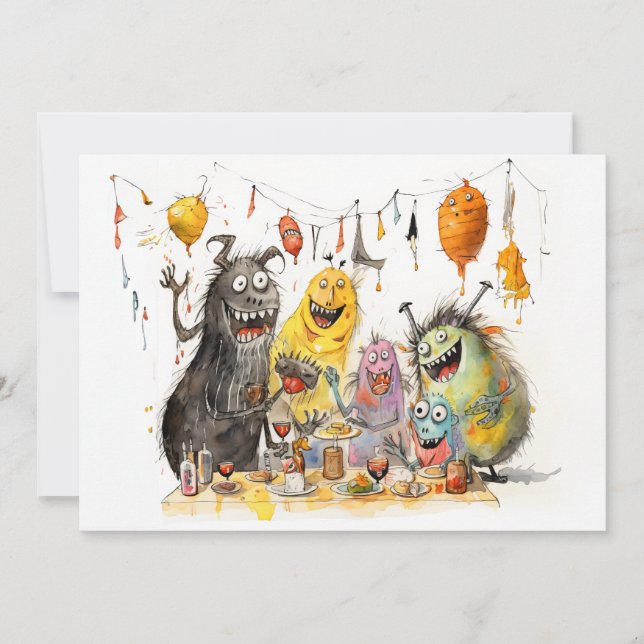 Convites Monstro! Festa de Halloween (Frente)