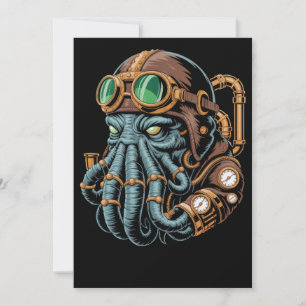 Convites monstro steampunk Cthulhu