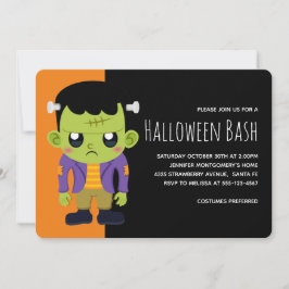 Convites Monstro verde de Frankenstein no Halloween