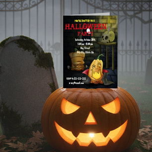 Convites Monstros de Abóbora no Halloween/Aniversário