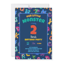 Monstros do Alfabeto Aniversário Pequeno Monstro A