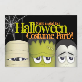 Convites Monstros Spooky e Festa de Figurino de Halloween