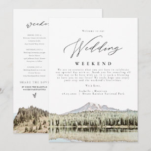 Convites MONT RAINIER Mountain Weding Itinerário