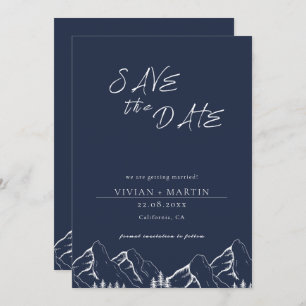 Convites Montagens Exteriores Marinho Da Árvore Do Pinho Sa