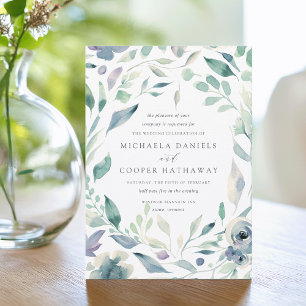 Convites Montanha   Casamento Floral Primavera Watercolor