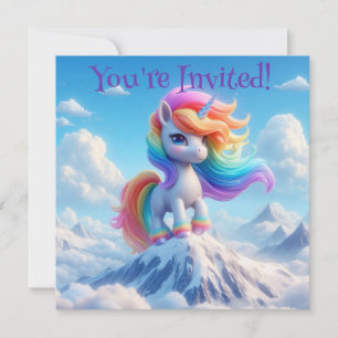 Convites Montanha Magic Rainbow Unicorn