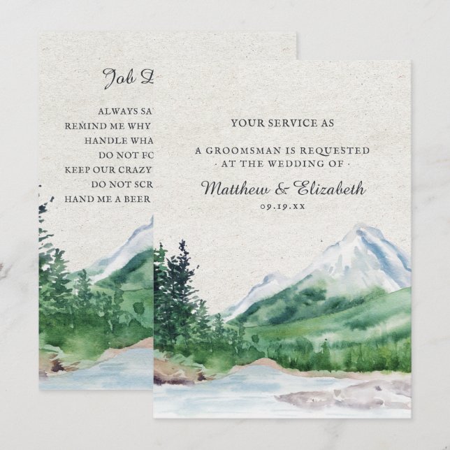 Convites Montanha russa | Pedido de Proposta de Padrinho de (Frente/Verso)