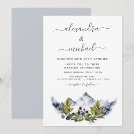 Convites Montanha Rustic Watercolor Casamento Verde