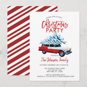 Convites Montanha Vermelha de Árvore da Estação de Natal