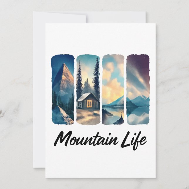 Convites Montanha Vista com Forest Cabin e Lago (Frente)