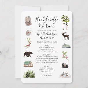 Convites Montanha Woods Bachelorette Weekend Itinerary