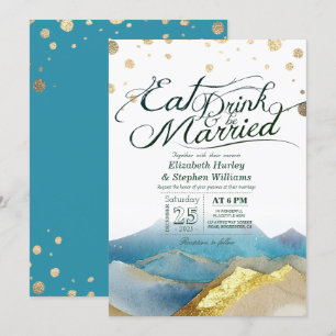 Convites Montanhas Blue Gold COMA Beba & Seja Casado Casame